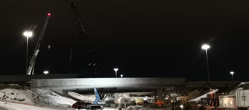 Girder in place on north span